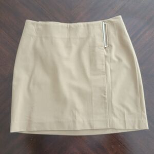 NWT The Limited Tan Wrap Mini Skirt, Size 2